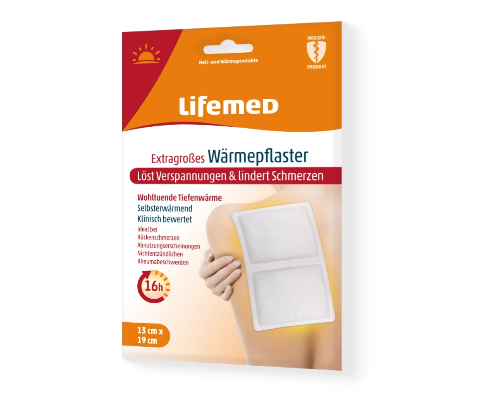 Lifemed Extragroßes Wärmepflaster 13 x 19 cm
