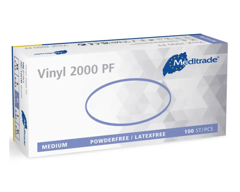 Meditrade Vinyl® 2000 PF Untersuchungshandschuhe