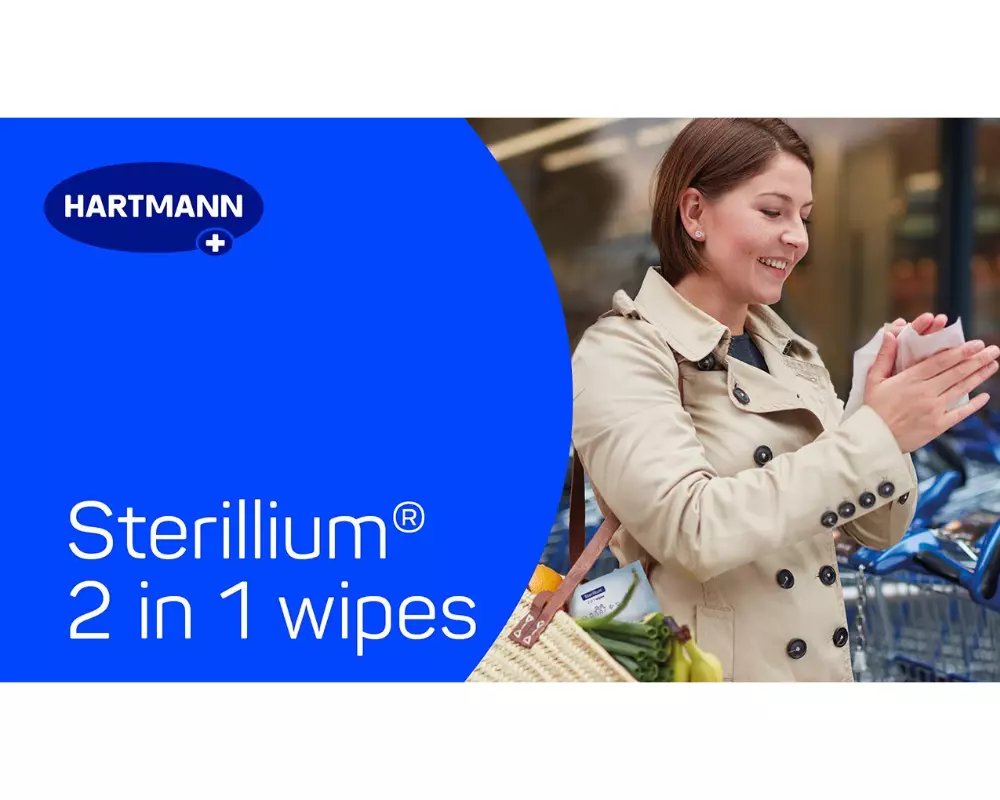 Sterillium 2 in 1 wipes Desinfektionstücher Teaser