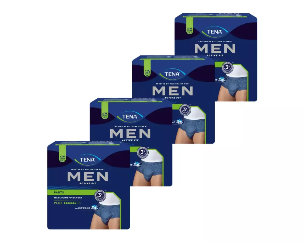 TENA Men Active Fit Pants Plus Blau | 4 x 12 Stück