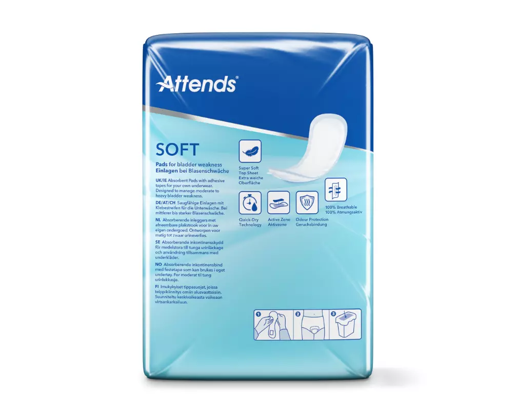 Attends Soft 6 hinten Packung