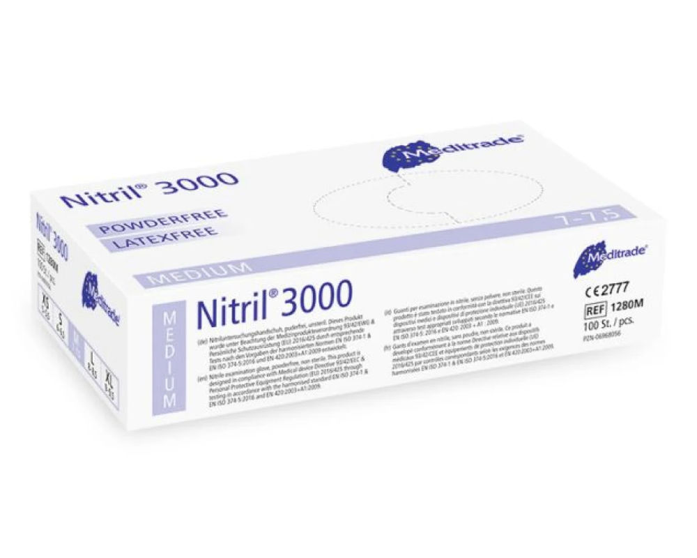 Meditrade Nitril 3000 Nitrilhandschuhe weiß
