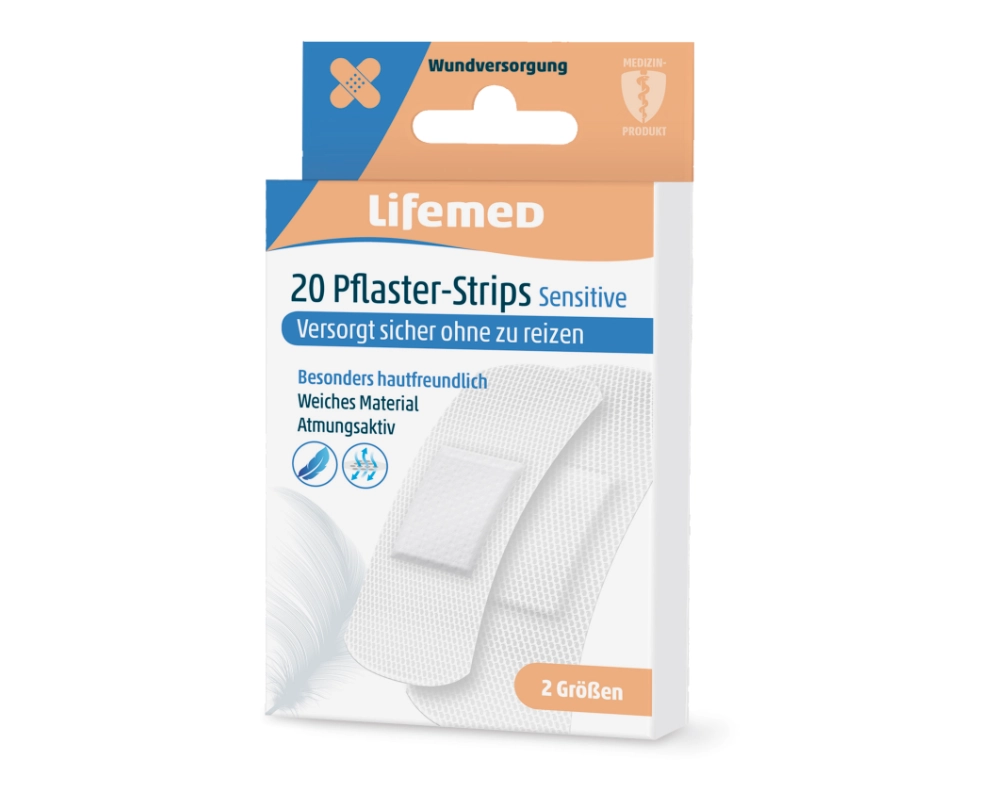 Lifemed Pflaster-Strips Sensitive 20 Stück