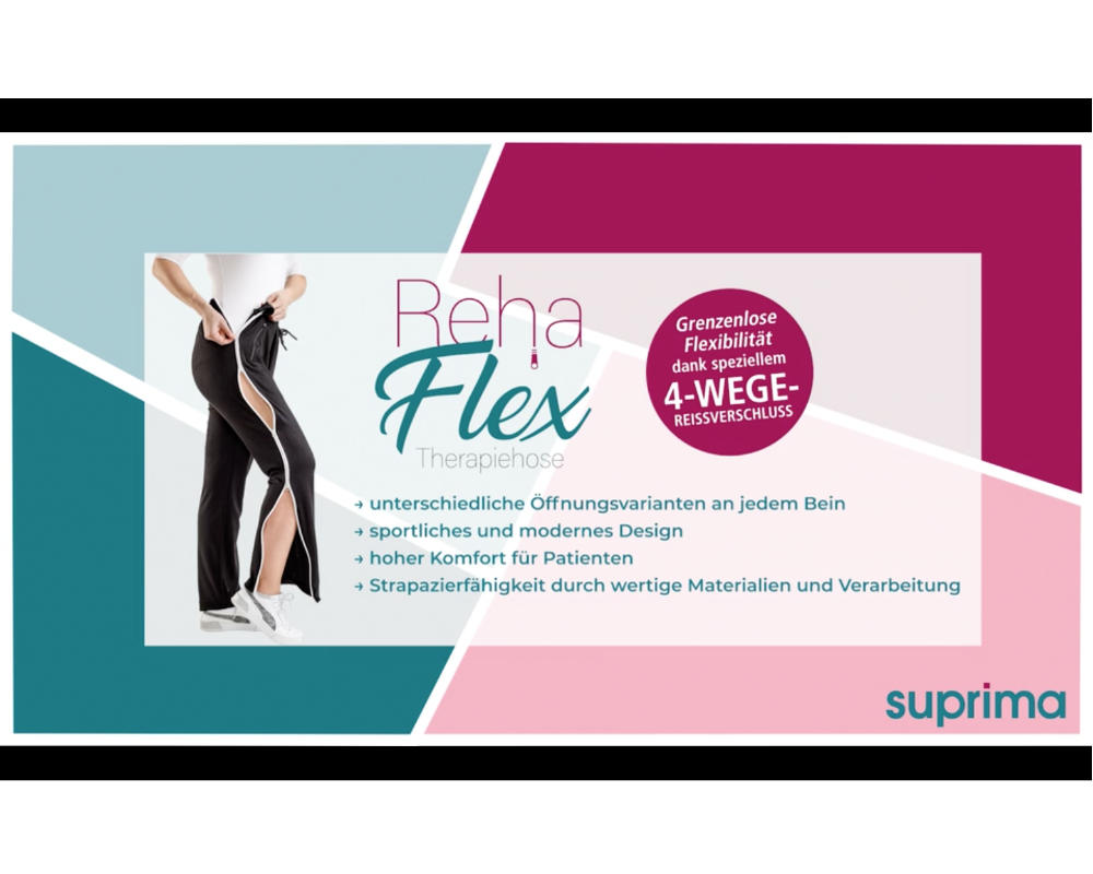 suprima RehaFlex Therapiehose mit 4-Wege Reißverschluss